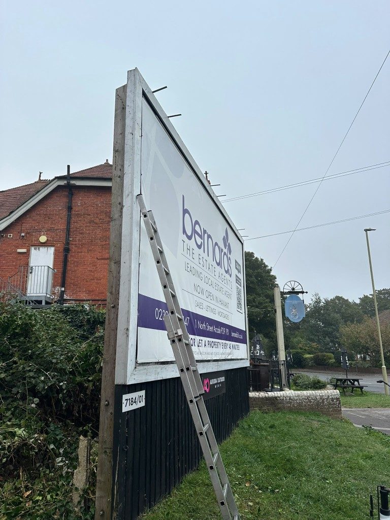 The same Havant frontage after the ivy and overgrown bed were cut back